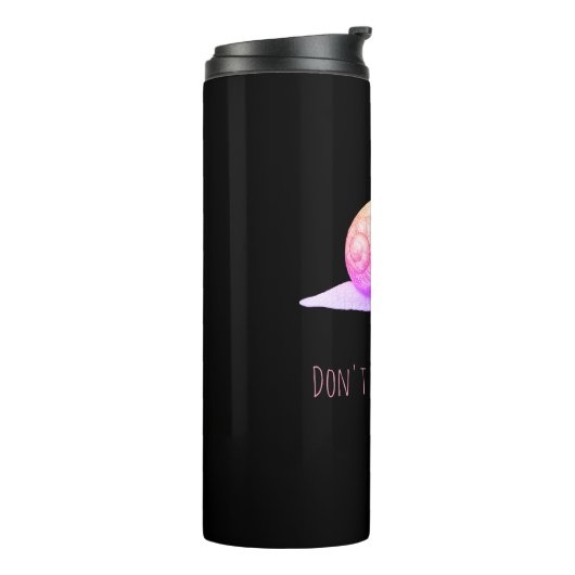 Zwarte en roze Slakken niet in elkaar Thermosbeker (Gedraaid links)