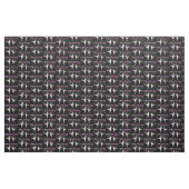 ZWARTE EN ROZE SUPER STAR DANCER STOF (Yard (91,4 cm))