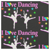 ZWARTE EN ROZE SUPER STAR DANCER STOF (Close Up)