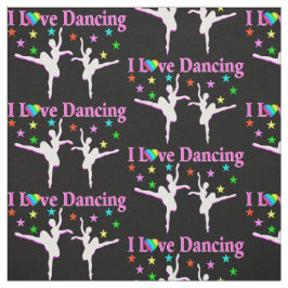 ZWARTE EN ROZE SUPER STAR DANCER STOF