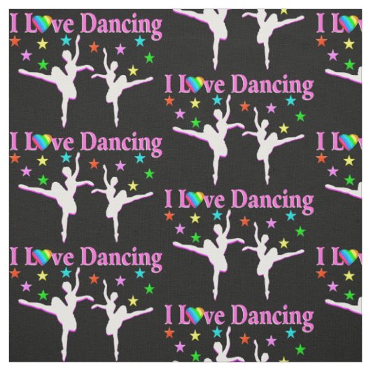 ZWARTE EN ROZE SUPER STAR DANCER STOF (Swatch)