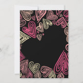 Zwarte en roze Valentijnsdag Kaart (Achterkant)