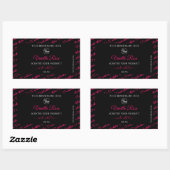Zwarte en roze Word Cloud-productlabels met Logo Rechthoekige Sticker (Vel)