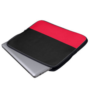 Zwarte en Scarlet laptoptas Laptop Sleeve