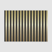 Zwarte en Shimmery Gold Stripes Tissuepapier (Voorkant)