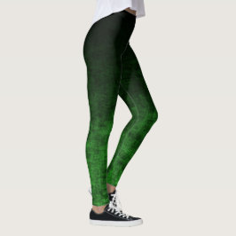 Zwarte en smaragdgroene gradiënttextuur leggings
