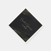 Zwarte en Sparkly gouden servetten (Hoek)