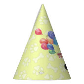 Zwarte en Tan Cavalier Spaniel Birthday  Feesthoedjes (Links)