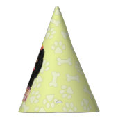 Zwarte en Tan Cavalier Spaniel Birthday  Feesthoedjes (Rechts)