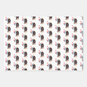 Zwarte en Tan Cavalier Spaniel Birthday   Inpakpapier Vel (Voorkant 3)