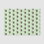 Zwarte en Tan Cavalier Spaniel Birthday Tissuepapier (Voorkant)