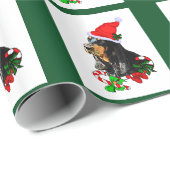 Zwarte en Tan Coonhound kerst Cadeaupapier (Rol Hoek)