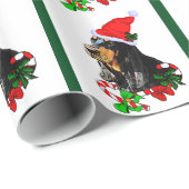 Zwarte en Tan Coonhound kerst Cadeaupapier (Rol Hoek)