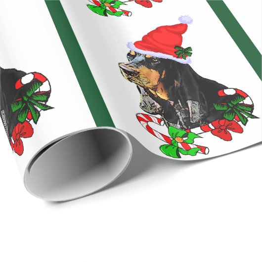 Zwarte en Tan Coonhound kerst Cadeaupapier (Rol Hoek)