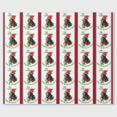 Zwarte en Tan Coonhound kerst Cadeaupapier (Vlak)