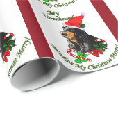 Zwarte en Tan Coonhound kerst Cadeaupapier (Rol Hoek)
