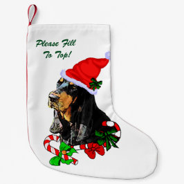 Zwarte en Tan Coonhound kerst Kleine Kerstsok