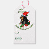 Zwarte en Tan Coonhound-kerstcadeautags Cadeaulabel (Voorkant)