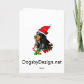 Zwarte en Tan Coonhound-kerstcadeautjes Feestdagen Kaart (Achterkant)