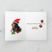 Zwarte en Tan Coonhound-kerstcadeautjes Feestdagen Kaart (Binnen)