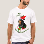 Zwarte en Tan Coonhound-kerstcadeautjes T-shirt (Voorkant)