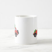 Zwarte en Tan Coonhound-rijdende kerstauto Koffiemok (Center)