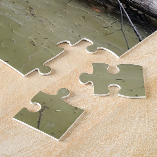 Zwarte en Tan Coonhound Treing in de rivier Legpuzzel (Zijkant)