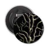 Zwarte en Tan Coral Button Flesopener (Voorkant)