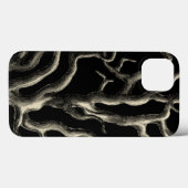 Zwarte en Tan Coral Case-Mate iPhone Case (Achterkant (horizontaal))