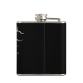 Zwarte en Tan Coral Heupfles (Achterkant)