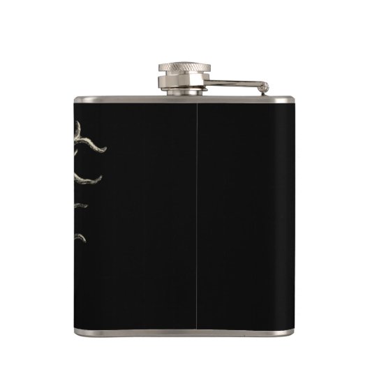 Zwarte en Tan Coral Heupfles (Achterkant)