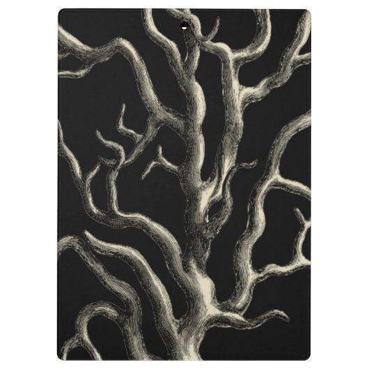 Zwarte en Tan Coral Klembord (Achterkant)