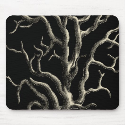 Zwarte en Tan Coral Muismat (Voorkant)