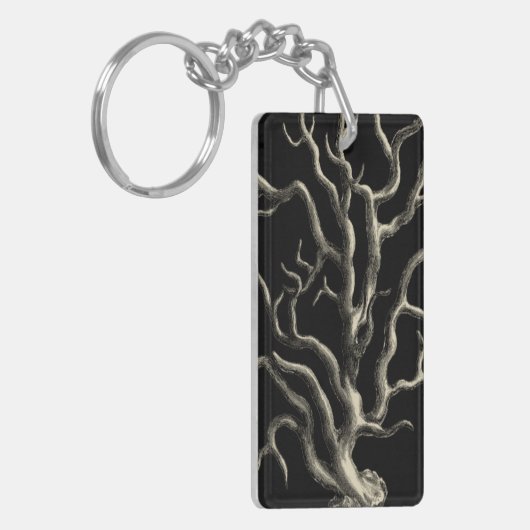Zwarte en Tan Coral Sleutelhanger (Voorkant Links)