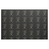 Zwarte en Tan Coral Stof (Fat Quarter)