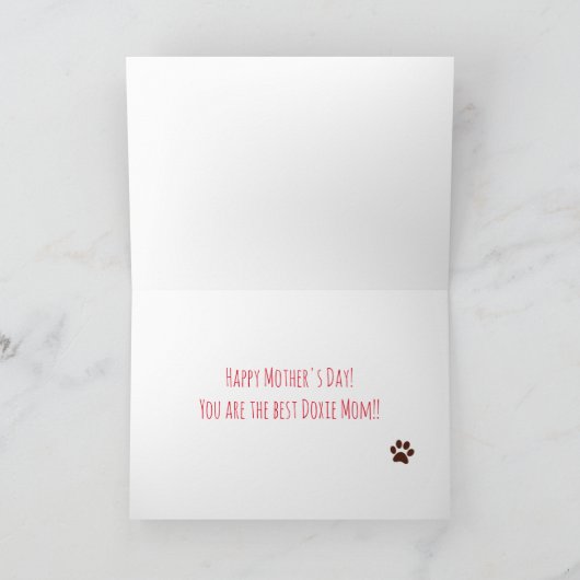 Zwarte en Tan Dachshund Moederdag Kaart (Binnen)