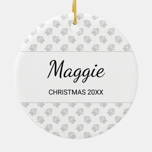 Zwarte en Tan Dapple Long Hair Dachshund & Text Keramisch Ornament (Achterkant)