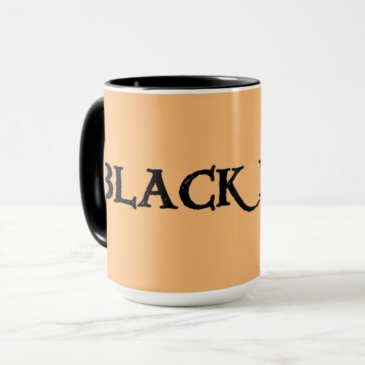 Zwarte en Tan grote combo-mok Mok (Voorkant links)