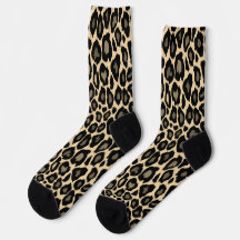 Zwarte en Tan Leopard-printersockets