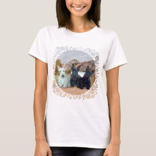 Zwarte en tarwe Schotse Terriërs T-shirt