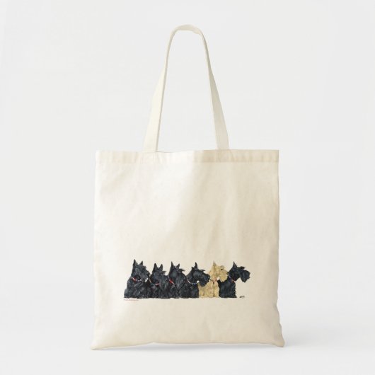Zwarte en tarwe Schotse Terriërs Tote Bag (Voorkant)