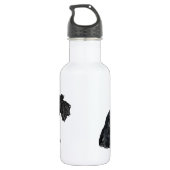 Zwarte en tarwe Scotties Waterfles (Achterkant)