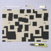 Zwarte en Taupe-vierkantjes Tissuepapier (Craft)