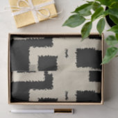 Zwarte en Taupe-vierkantjes Tissuepapier (Geschenk)