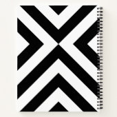 Zwarte en transparante Chevrons Sketch Notes Notitieboek (Achterkant)