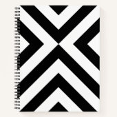 Zwarte en transparante Chevrons Sketch Notes Notitieboek (Voorkant)