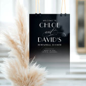 Zwarte en transparante repetitie diner welkom acryl bord