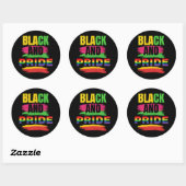 Zwarte en trots kleurrijke sticker set (Vel)