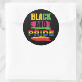 Zwarte en trots kleurrijke sticker set (Tas)