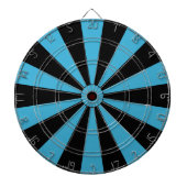 Zwarte en Turquoise Stripe Dart Board Dartbord (Voorkant)